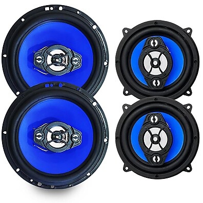Kit 2 Pares de Alto-Falantes Quadriaxial 4” e 6” 55W Orion