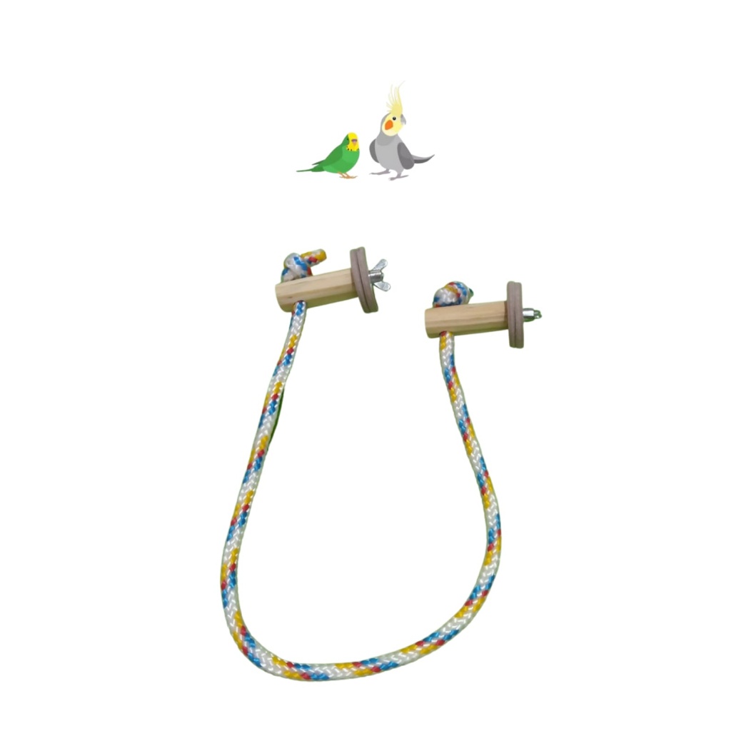 Kit 2 Poleiros de Corda para Pássaros 🐦