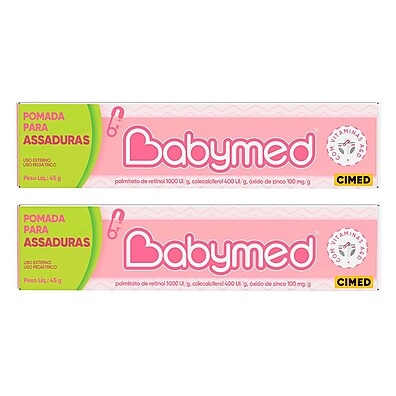 Kit 2 Pomadas Babymed Rosa 45g – Prevenção de Assaduras