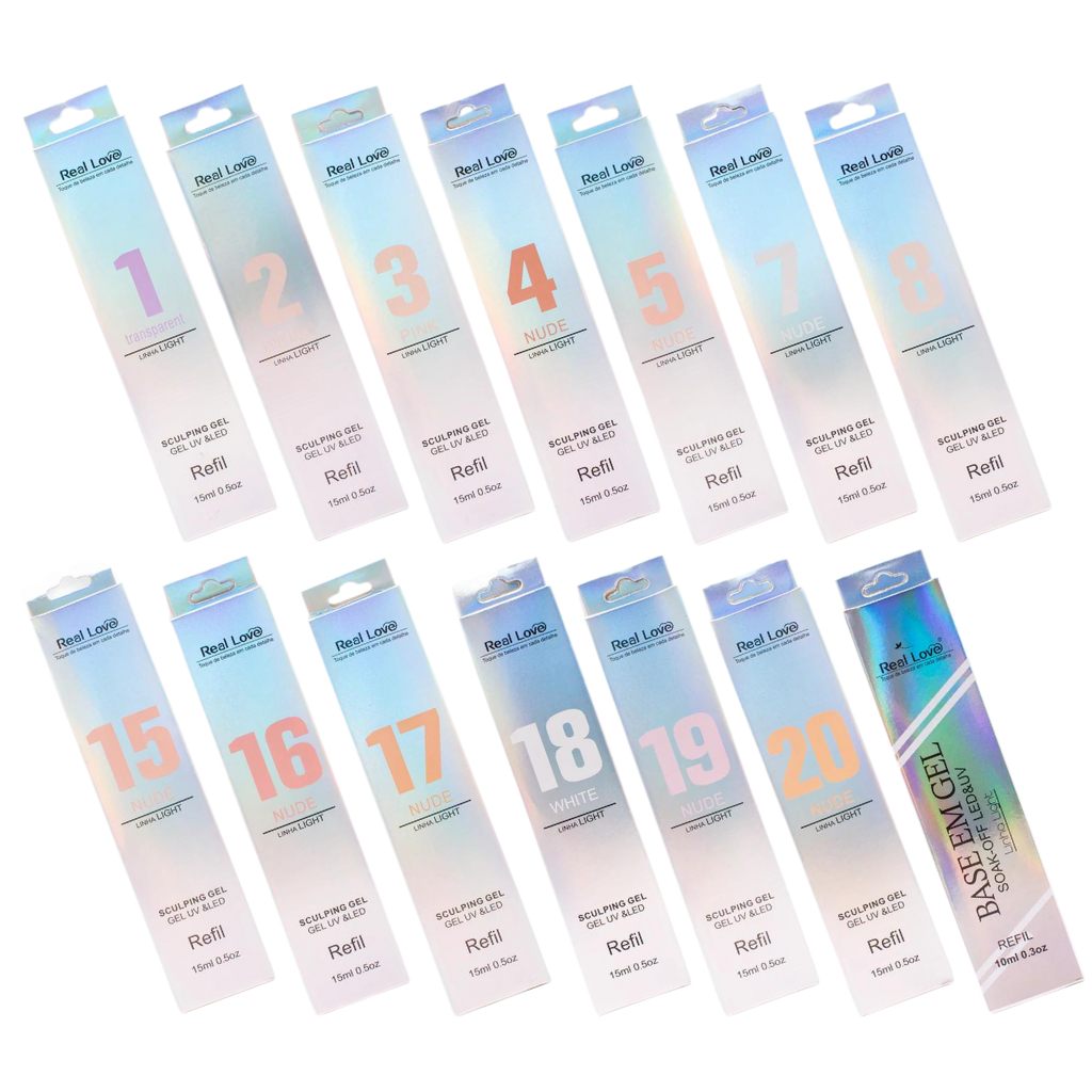 Kit 2 Refis Sculpting Gel Light 15ml - Real Love