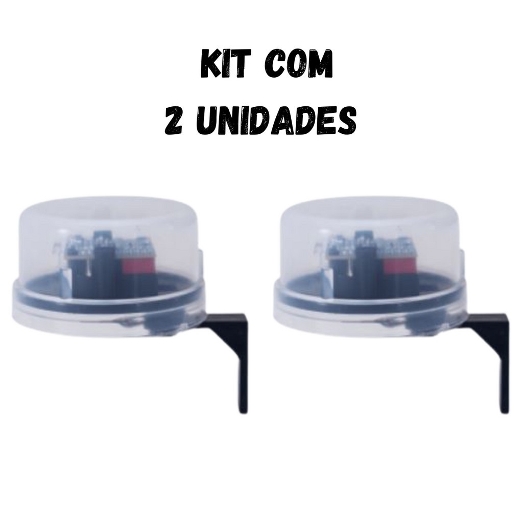 Kit 2 Reles Fotocélula Automático – Acende à Noite e Apaga ao Amanhecer