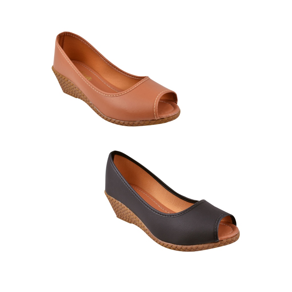 Kit 2 Sandálias Anabela Clássicas – Conforto e Estilo para Todos os Dias
