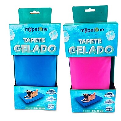 Kit 2 Tapetes Gelados Médios Mypetone 65x50 – Rosa e Azul
