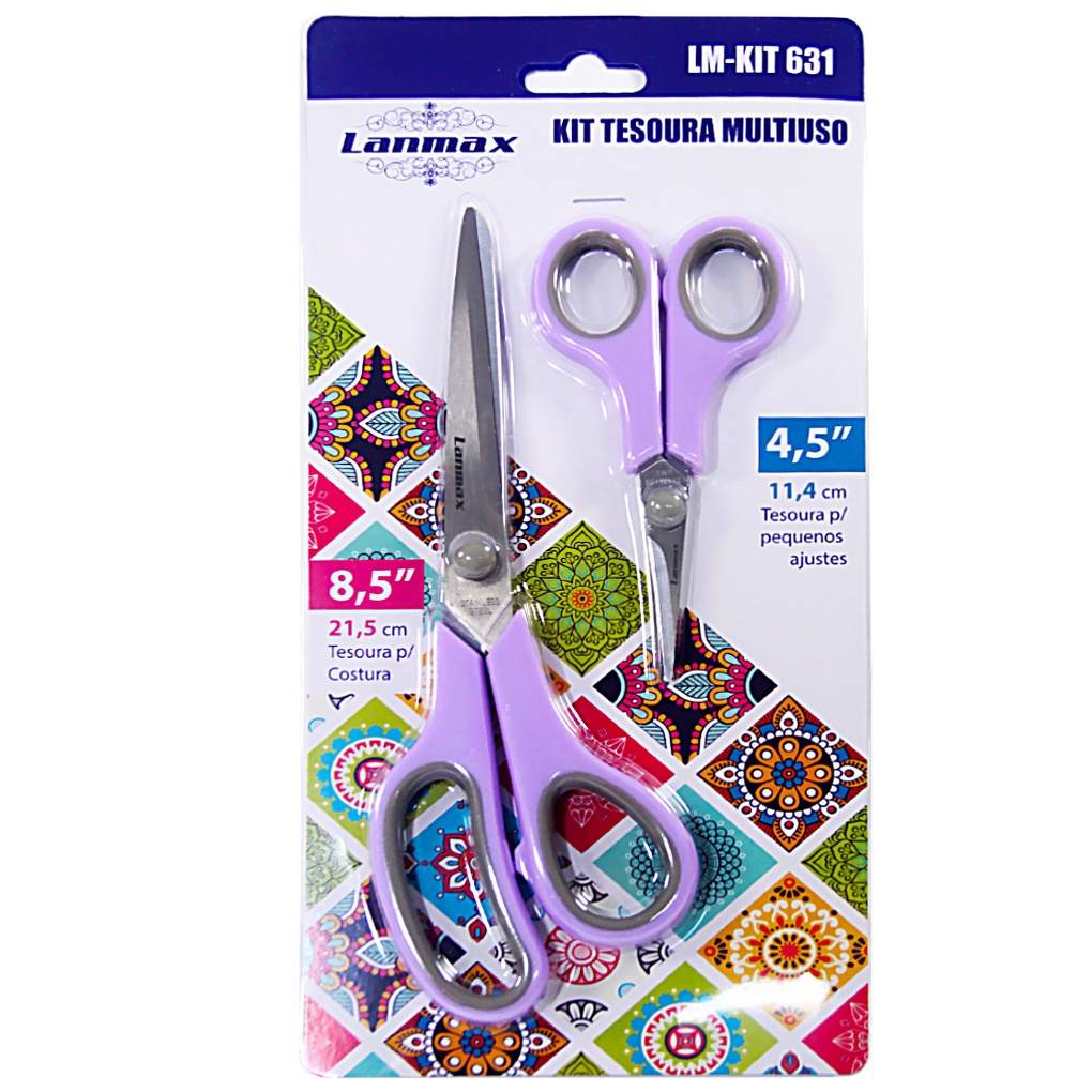 Kit 2 Tesouras Lanmax: Corte Perfeito!