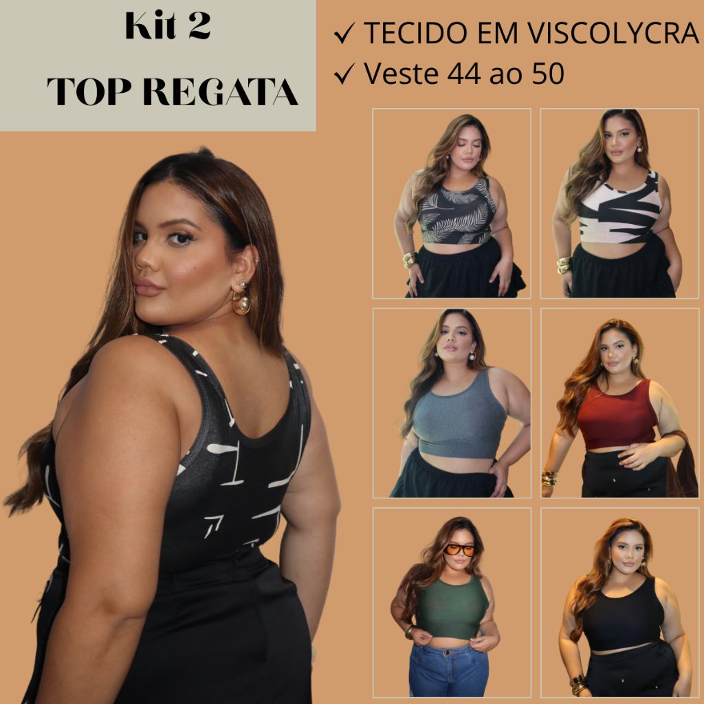 Kit 2 Tops Plus Size: Conforto e Estilo Verão!