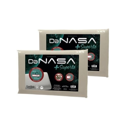 Kit 2 Travesseiros Duoflex com Espuma Viscoelástica NASA 3D