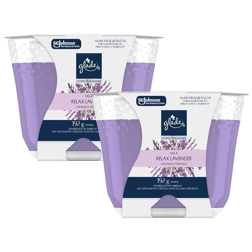 Kit 2 Velas Relax Lavanda Glade – 192g Cada