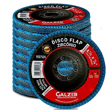 Kit 20 Discos Flap 4.1/2” Zircônio – Acabamento e Desbaste em Um Só Passo