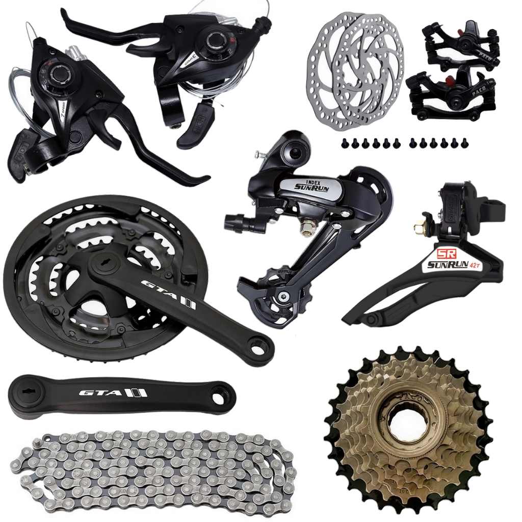 Kit 21v Bicicleta 29/26 com Câmbio Indexado e Freio a Disco