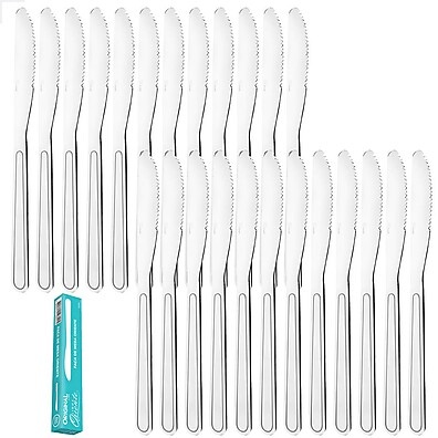 Kit 24 Facas Inox Oriente: Elegância à Sua Mesa
