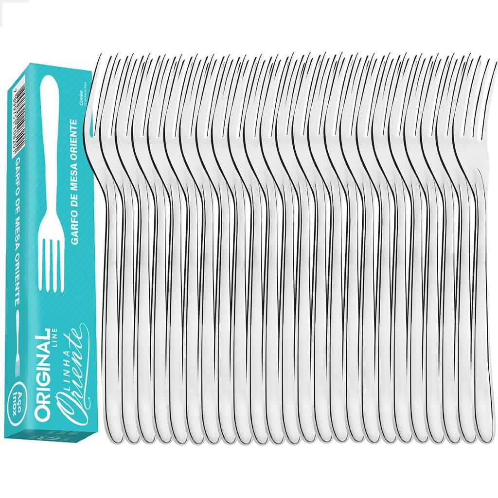 Kit 24 Garfos Inox Oriente: Elegância à Sua Mesa!