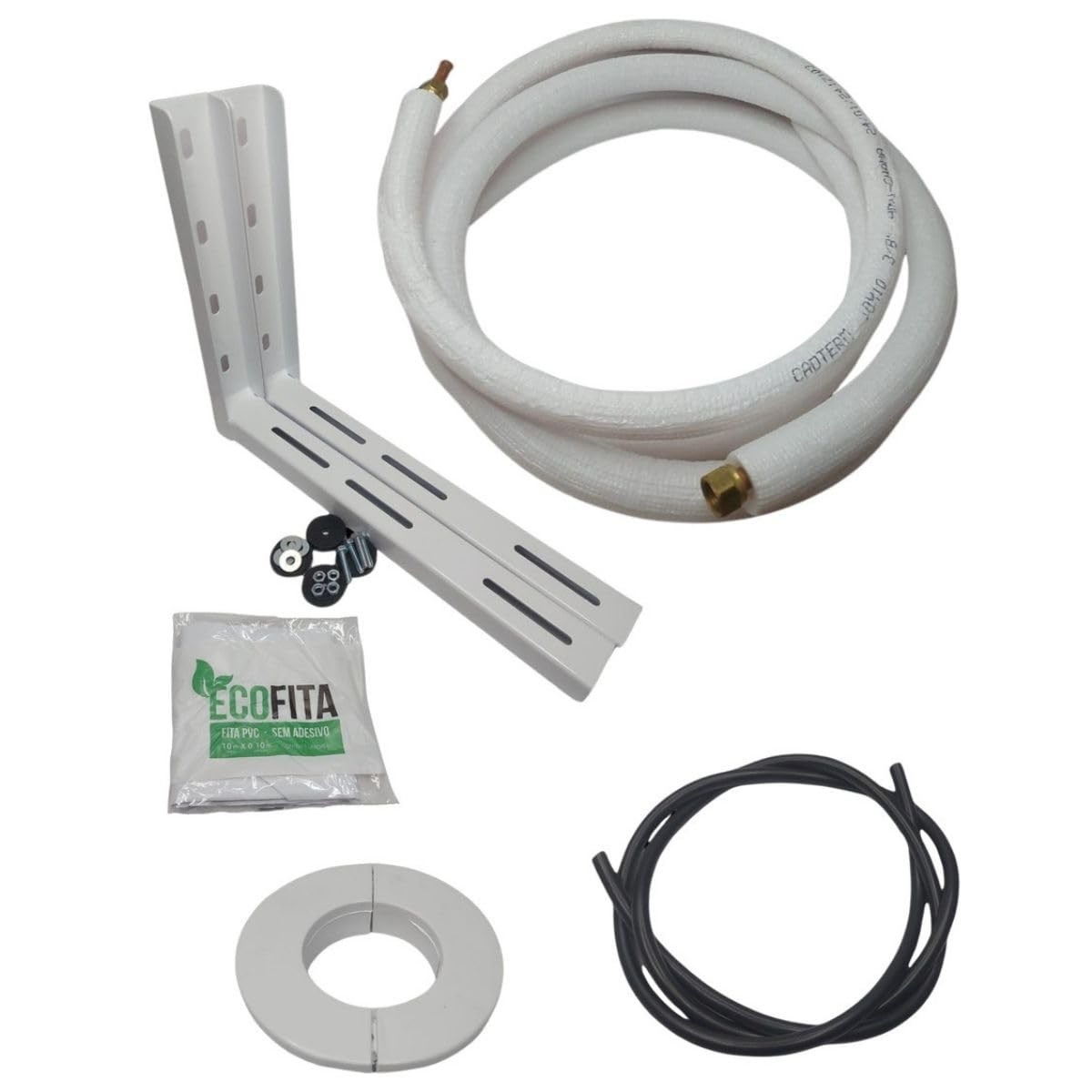 Kit de Instalação para Ar Condicionado 2,50m - Tubos 1/4" e 3/8" para 9000 e 12000 BTUs