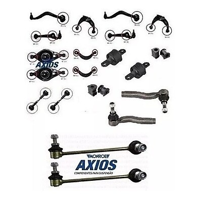 Kit 28 Buchas Suspensão Ford Fusion 2007 a 2012 – 1ª Linha