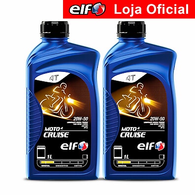Kit 2x Óleo Mineral ELF Moto 4 Cruise 20W-50: Proteção Máxima para Motores 4T