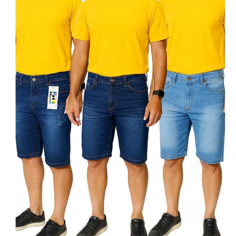 Kit 3 Bermudas Jeans Masculinas: Conforto e Estilo!