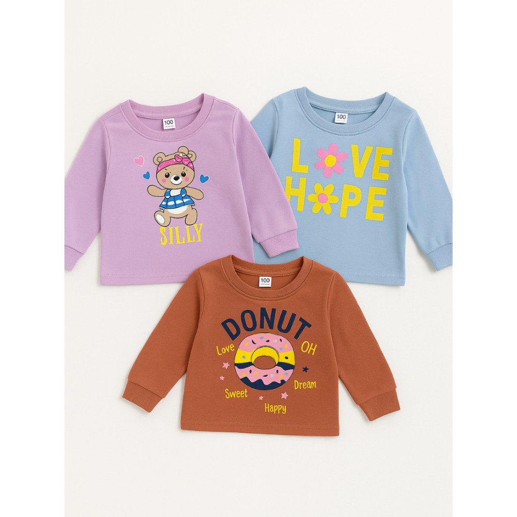 Kit 3 Blusas Moletom Menina: Estilo e Conforto!