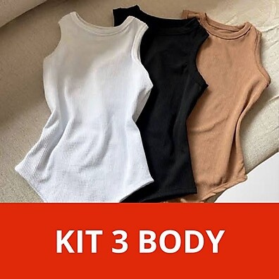 Kit 3 Bodies Atena: Conforto e Estilo!