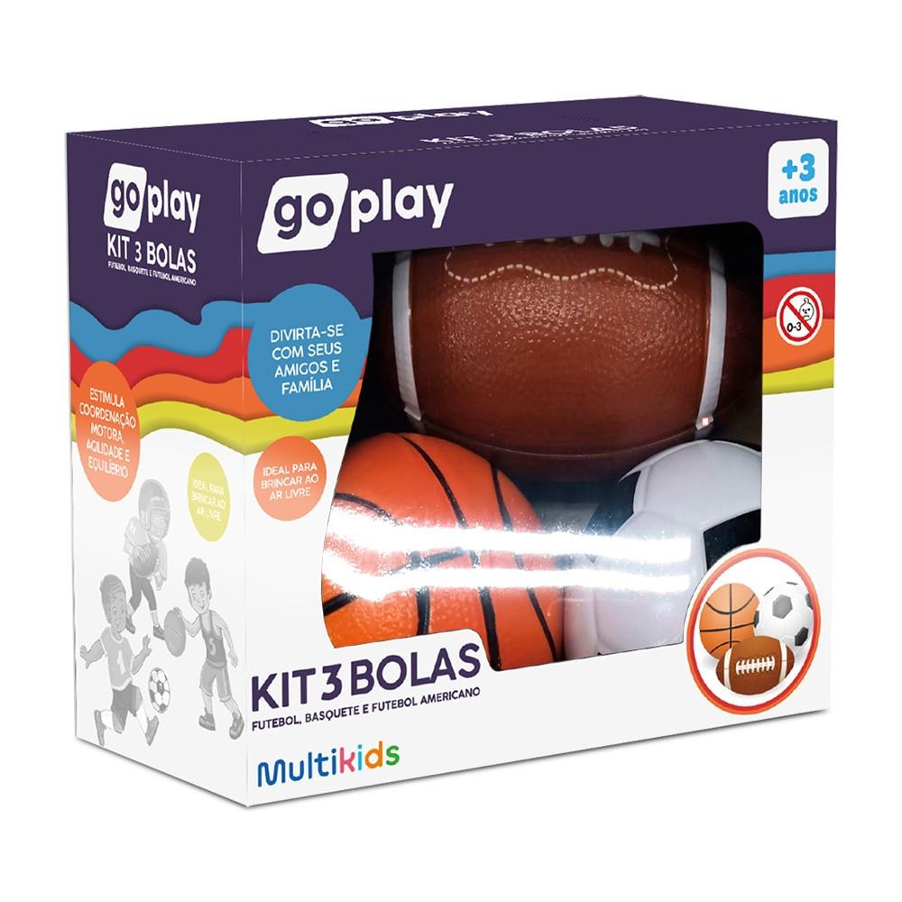 Kit 3 Bolas Go Play Multikids: Diversão Garantida!