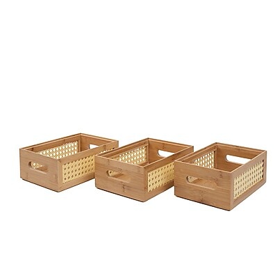Kit 3 Caixas Organizadoras de Bambu – Versáteis e Elegantes