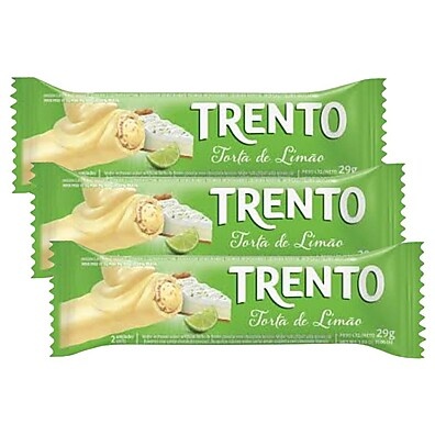 Kit 3 Chocolate Trento Torta de Limão 29g: Crocante e Irresistível