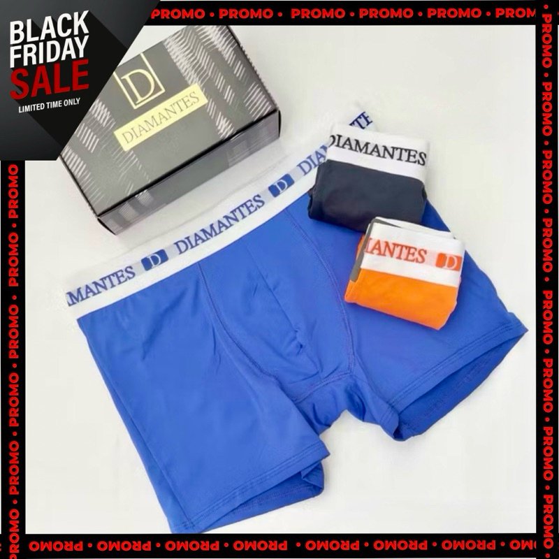 Kit 3 Cuecas Boxer Diamantes: Conforto e Estilo
