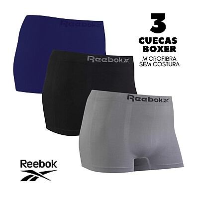 Kit 3 Cuecas Reebok Original em Microfibra Sem Costura: Conforto e Estilo