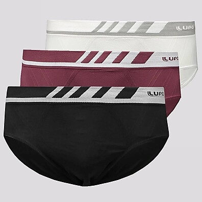 Kit 3 Cuecas Slip Lupo Microfibra: Conforto e Estilo em Sortidas