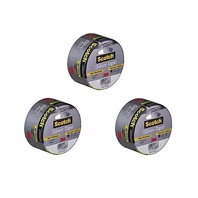 Kit 3 Fitas Silver Tape 3M Scotch 45mm x 5m – Resistente e Versátil