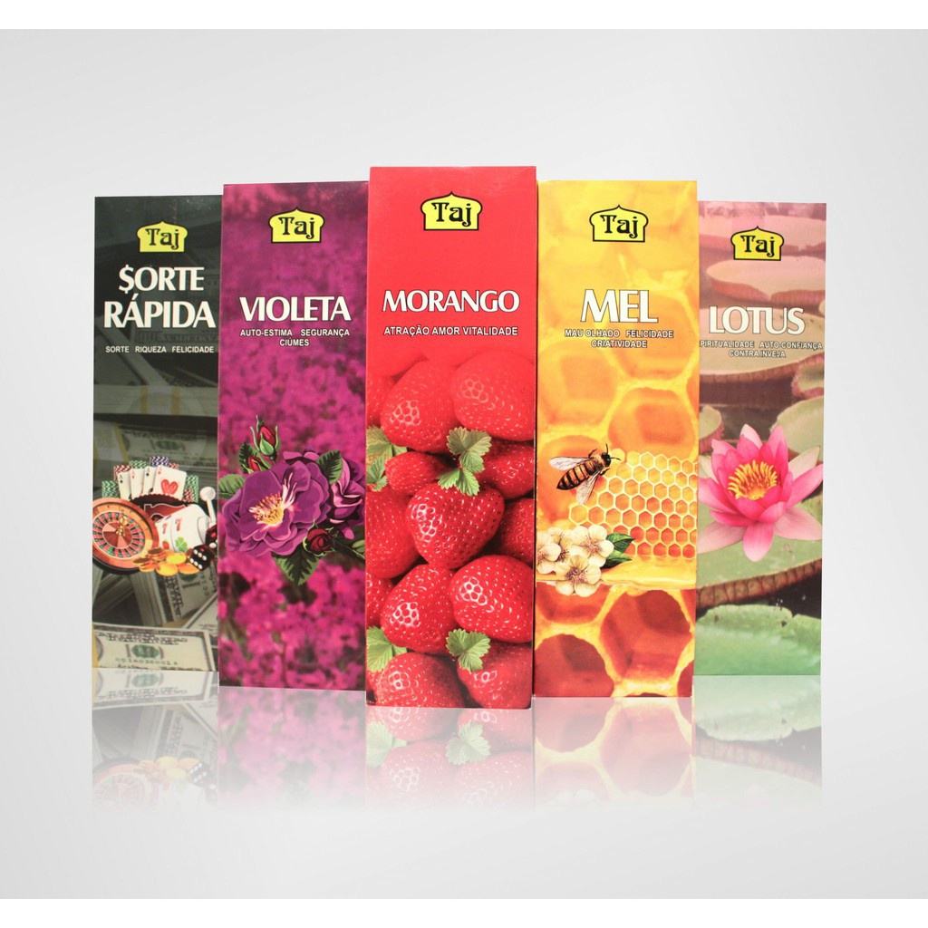 Kit 3 Incensos Taj: Escolha o Aroma Perfeito para Sua Casa