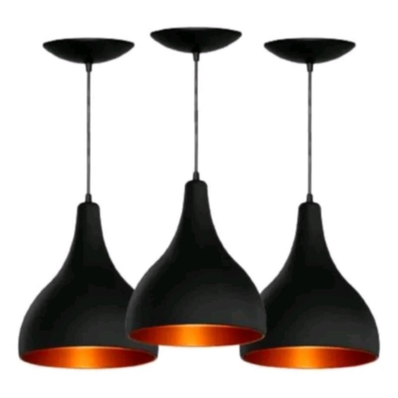 Kit 3 Luminárias Pendentes Gota Modernas – Design Único para Sua Casa