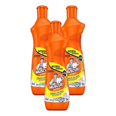 Kit 3 Mr Músculo Desengordurante Laranja 500ml – Limpeza Pesada sem Esforço