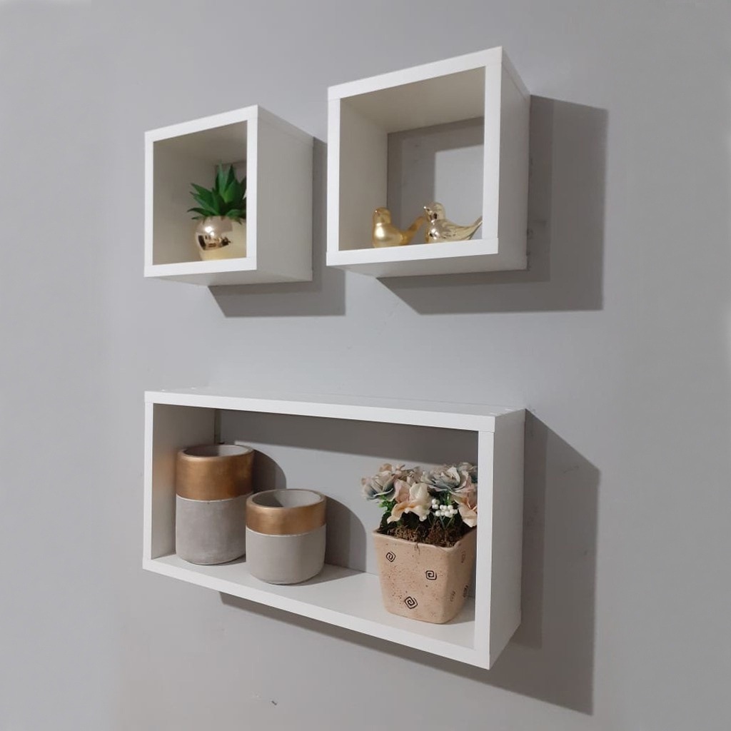 Kit 3 Nichos Brancos: Decore e Organize Já!