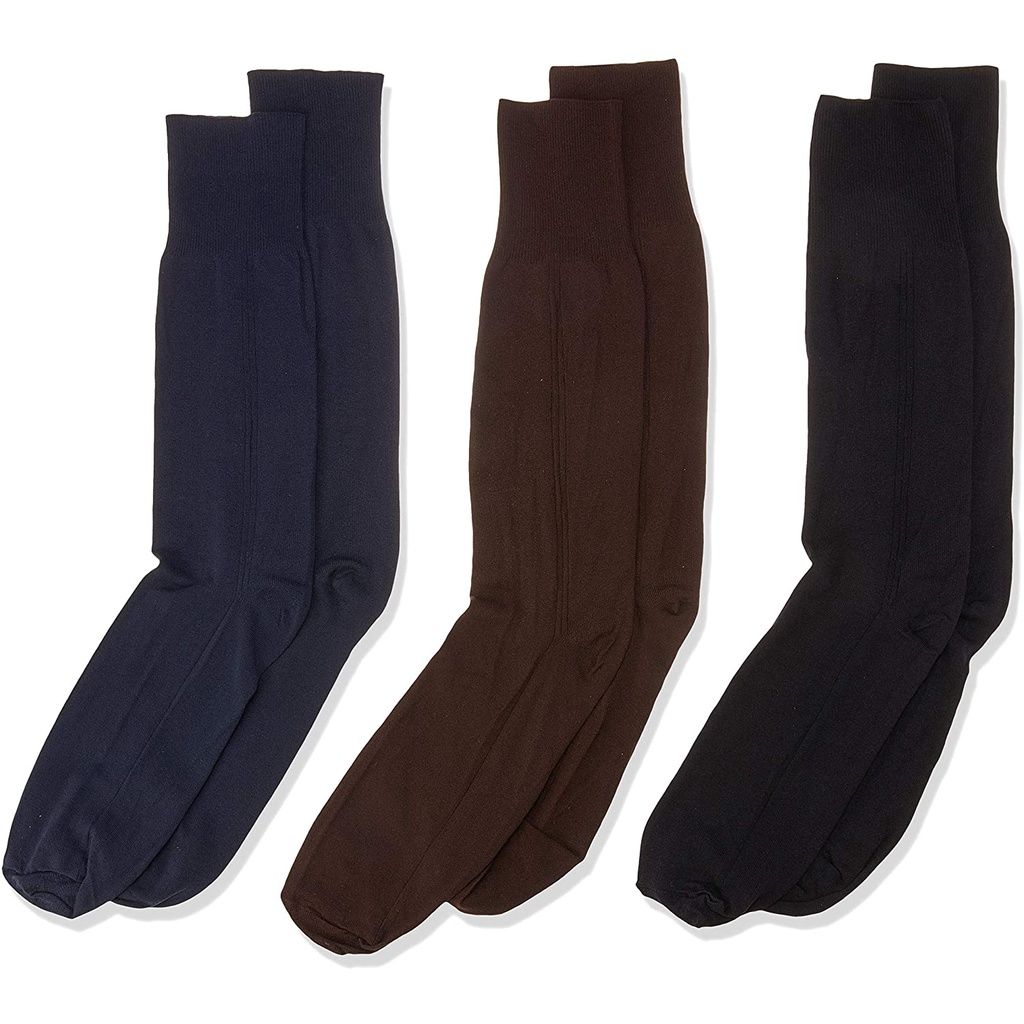 Kit 3 Pares Meia Social Fina Cano Longo Masculina Conforto