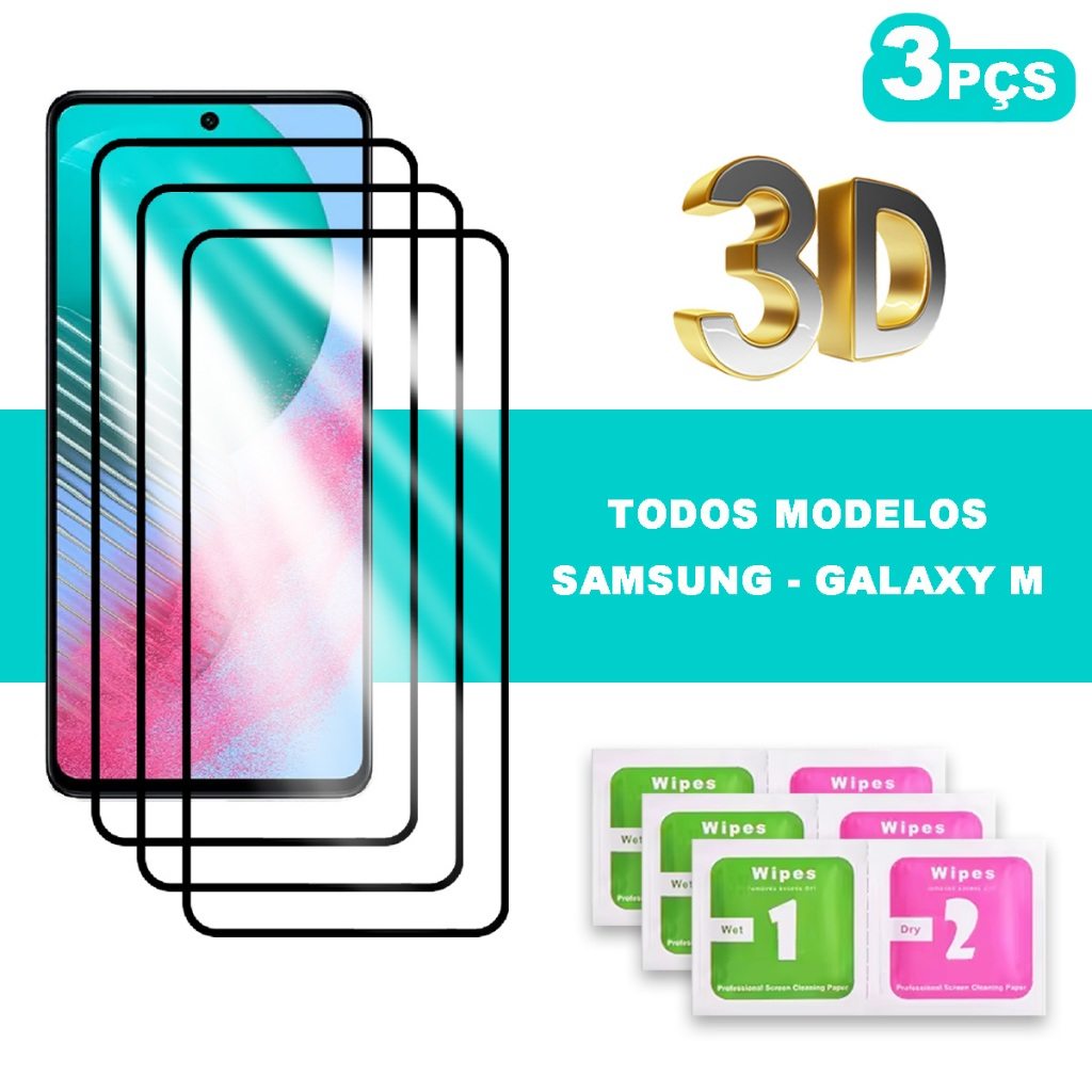 Kit 3 Películas 3D Samsung M: Proteção Total!