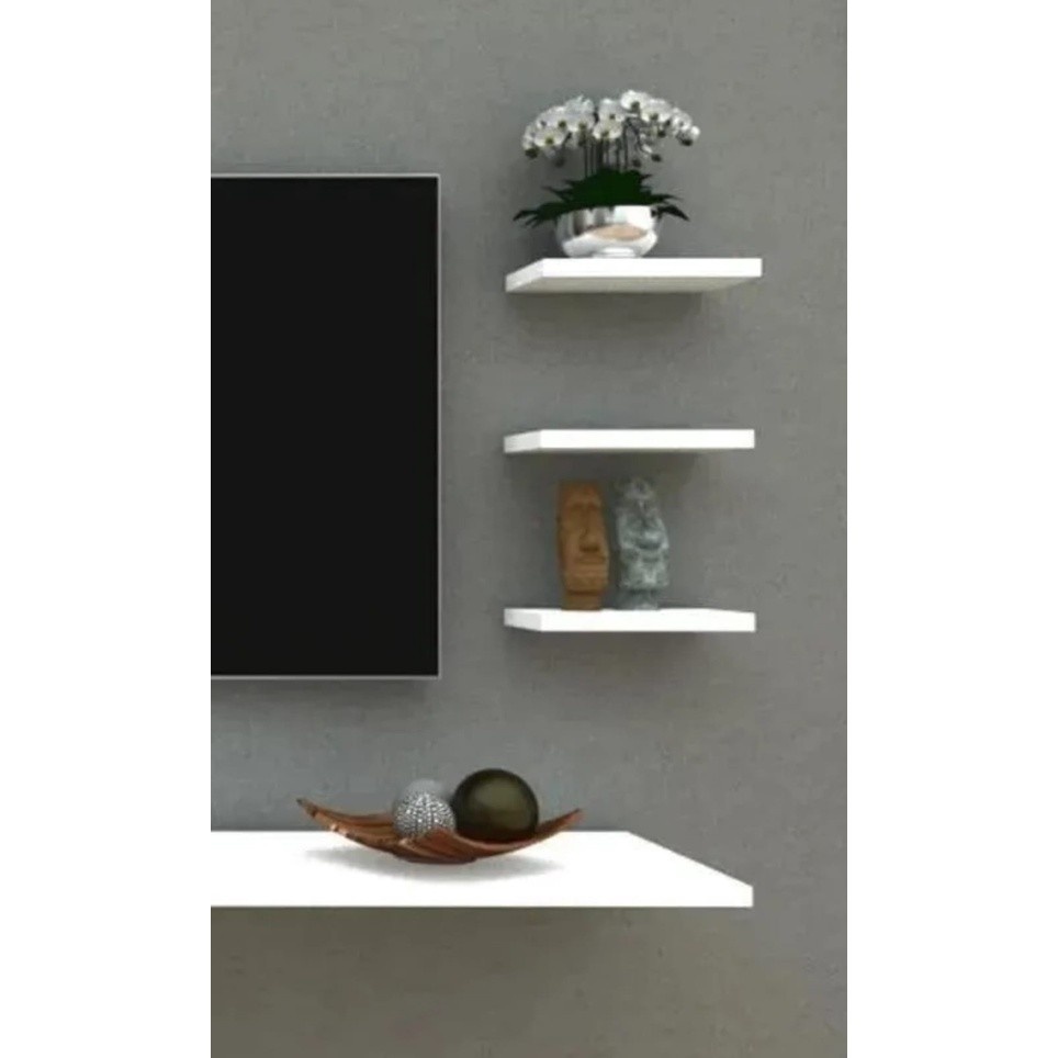Kit 3 Prateleiras Reta 30cm - Decore e Organize Qualquer Ambiente
