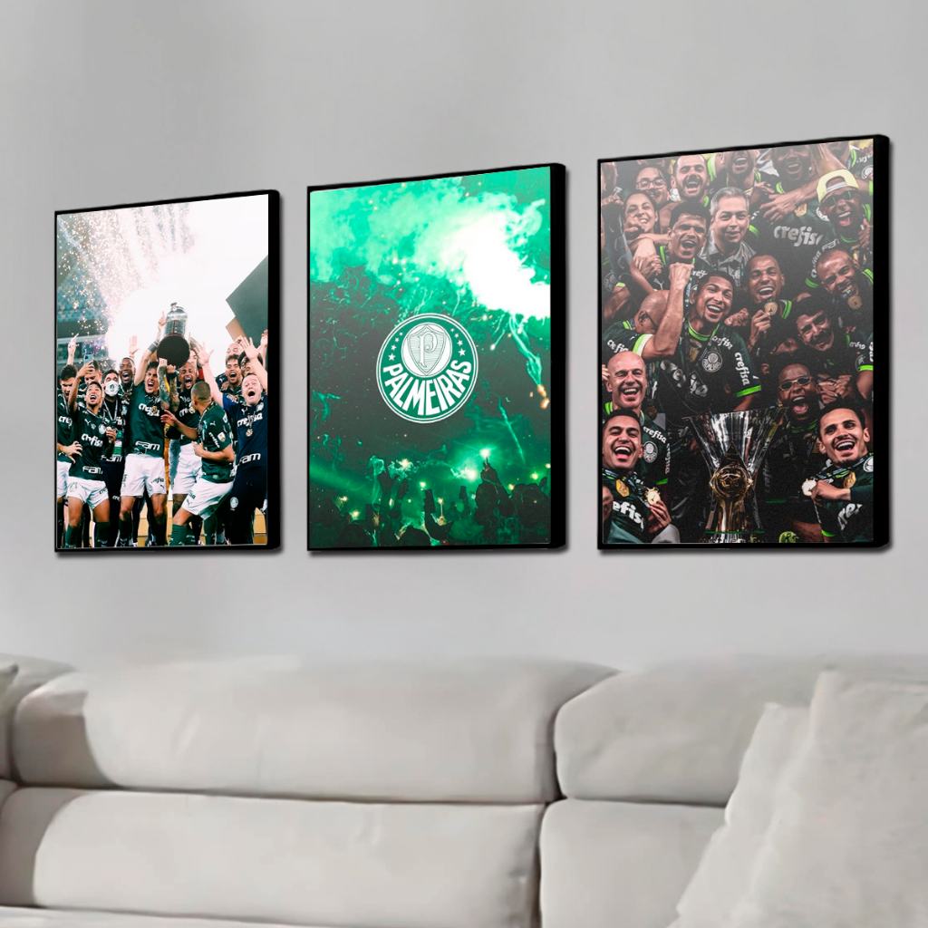 Kit 3 Quadros Palmeiras: Toque Tropical na Sua Casa!