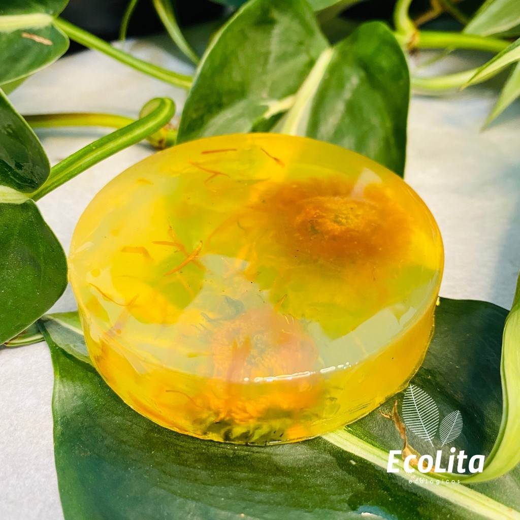 Kit 3 Sabonetes Artesanais de Calêndula e Amêndoa: Hidratação e Cuidado Natural