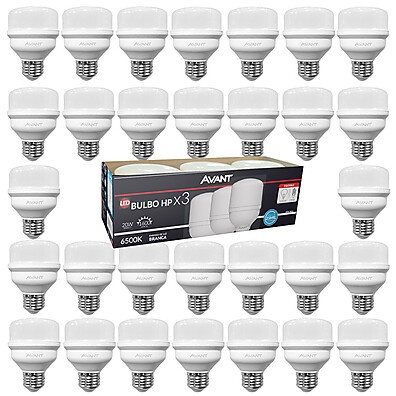 Kit 30 Lâmpadas LED Avant: Economia e Potência!