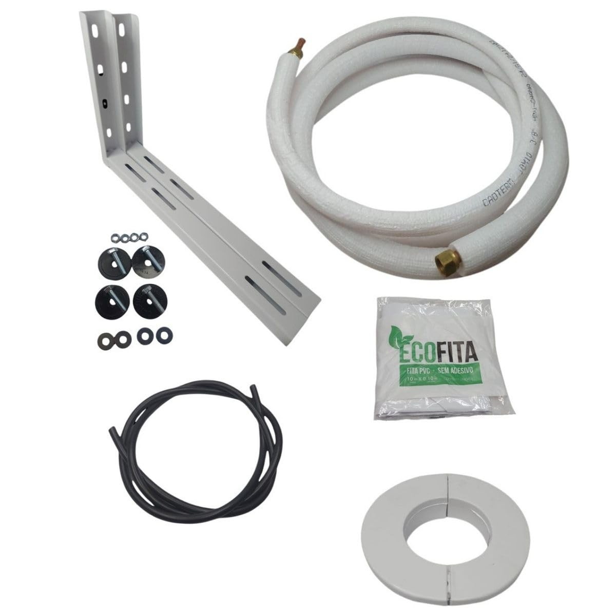 Kit Instalação Ar Condicionado 3 Metros - Tubos 1/4" e 3/8" para 7 a 12.000 BTUs