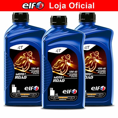 Kit 3x Óleo Elf Moto 4 Road 10W-40 – Potência e Proteção na Medida Certa!