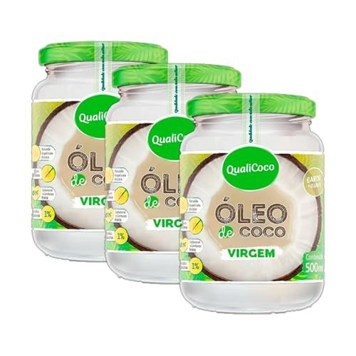 Kit 3X: Óleo de Coco Virgem Qualicoco 500ml