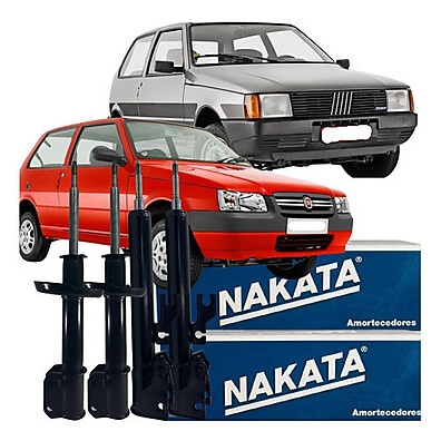 Kit 4 Amortecedores Nakata para Fiat Uno Mille 1986-2013