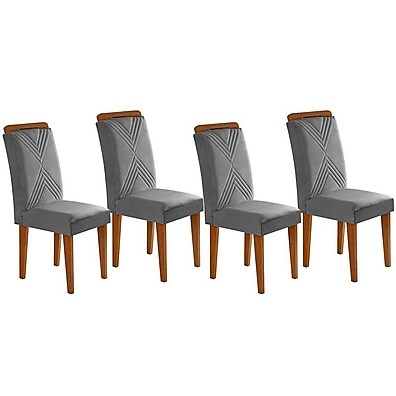 Kit 4 Cadeiras Amsterdã: Elegância para sua Sala de Jantar