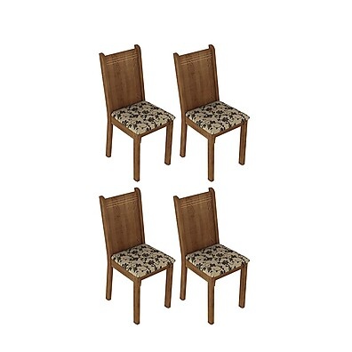 Kit 4 Cadeiras de Jantar Madesa: Rustic e Conforto