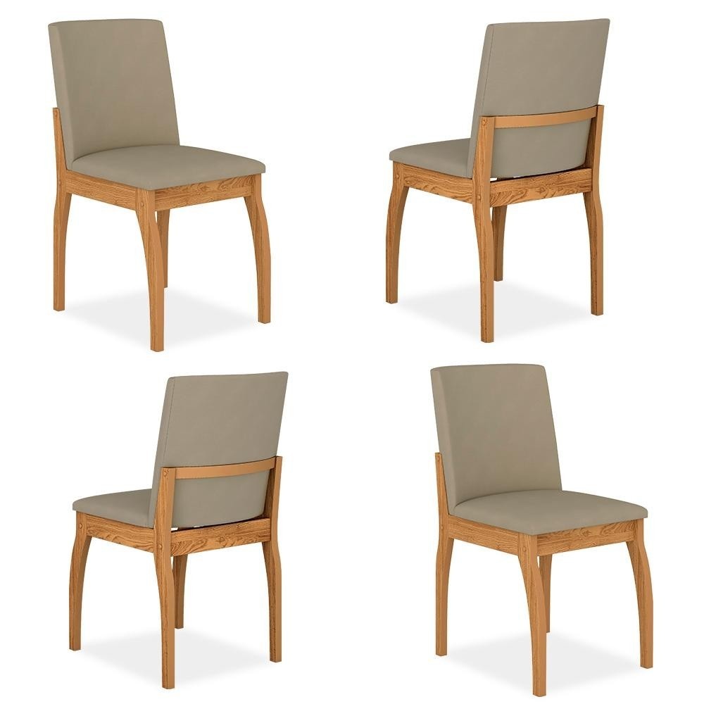 Kit 4 Cadeiras Estofadas: Conforto e Elegância!