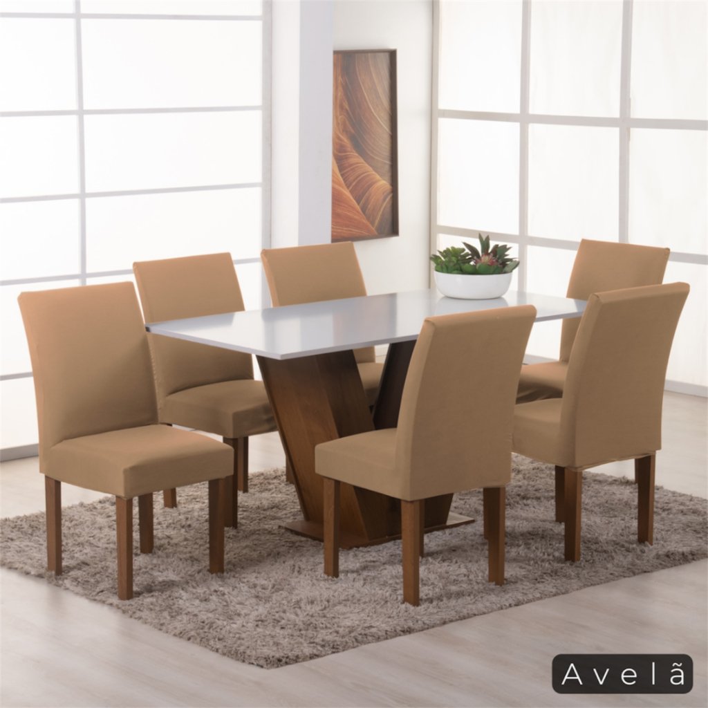 Kit 4 Capas de Cadeira Malha com Elástico Ajustável: Conforto e Estilo para Sua Mesa de Jantar