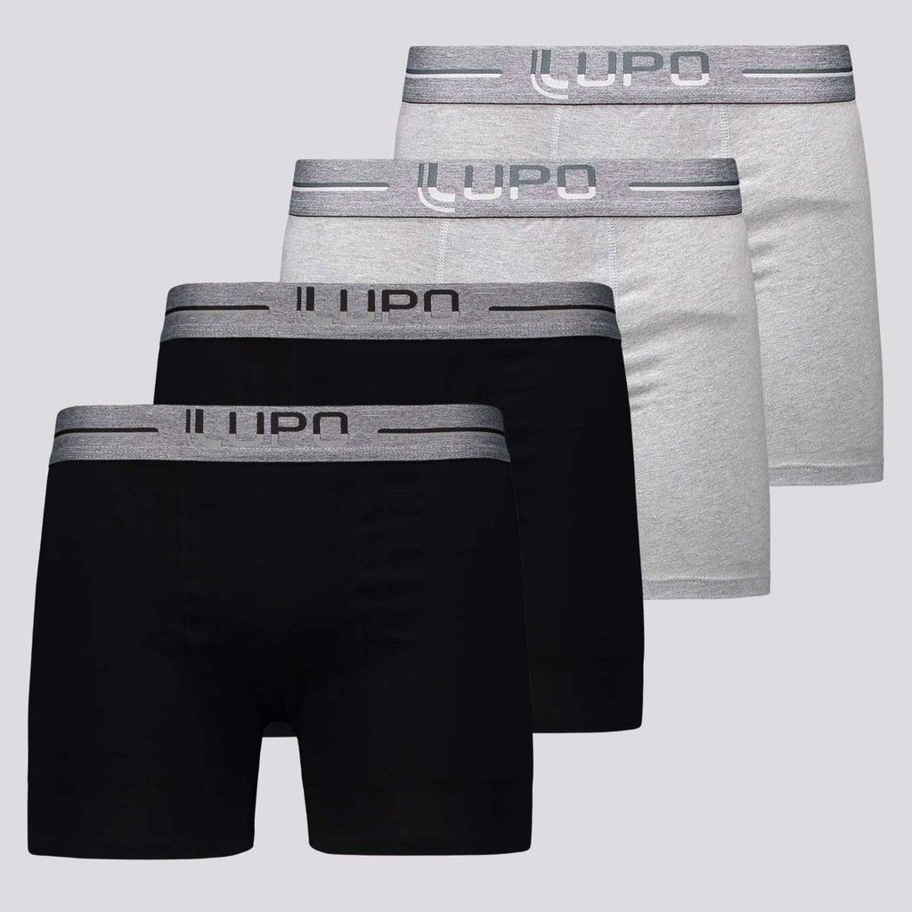Kit 4 Cuecas Boxer Lupo Anatomic Shape: Conforto e Estilo em 1 Pacote
