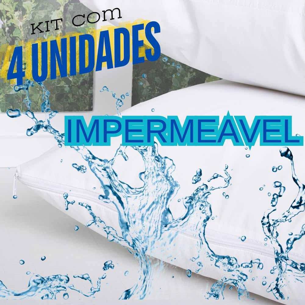 Kit 4 Fronhas Impermeáveis: Proteção Total Anti-Ácaro!