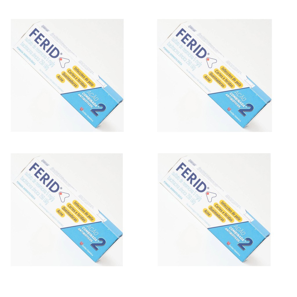 Kit 4 Pomada Ferid: Cura Rápida para Feridas e Acne