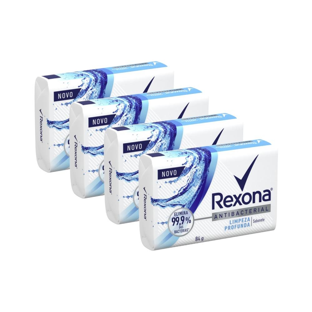 Kit 4 Sabonetes Rexona Antibacterial: Limpeza Profunda e 99,9% de Bactérias Eliminadas